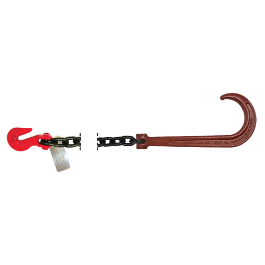 3/8" x 20' Grade 80 Cradle Grab & 15" J Hook Chain