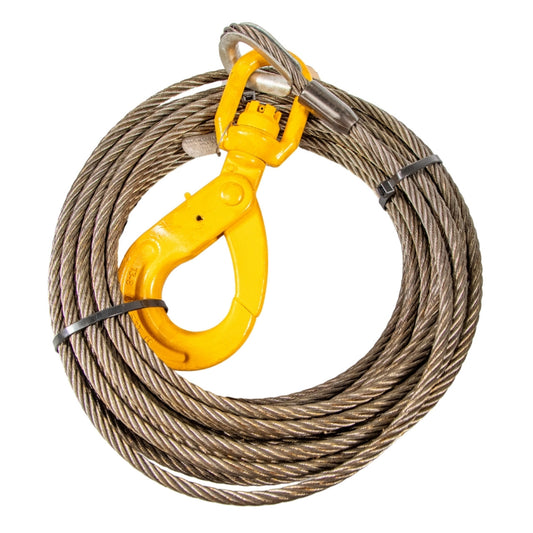 100' Winch Cable W/ Standard Swivel (Fiber Core)