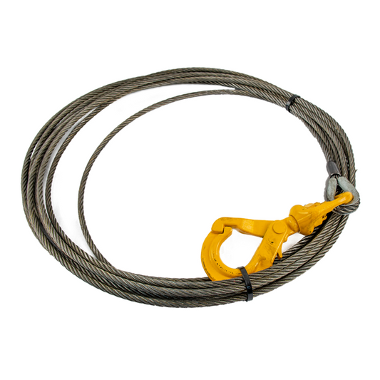 50' Winch Cable W/ Locking Hook (Fiber Core)